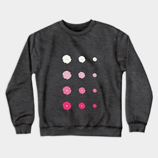 Mauve Gradient Hand Drawn Flowers :) Crewneck Sweatshirt